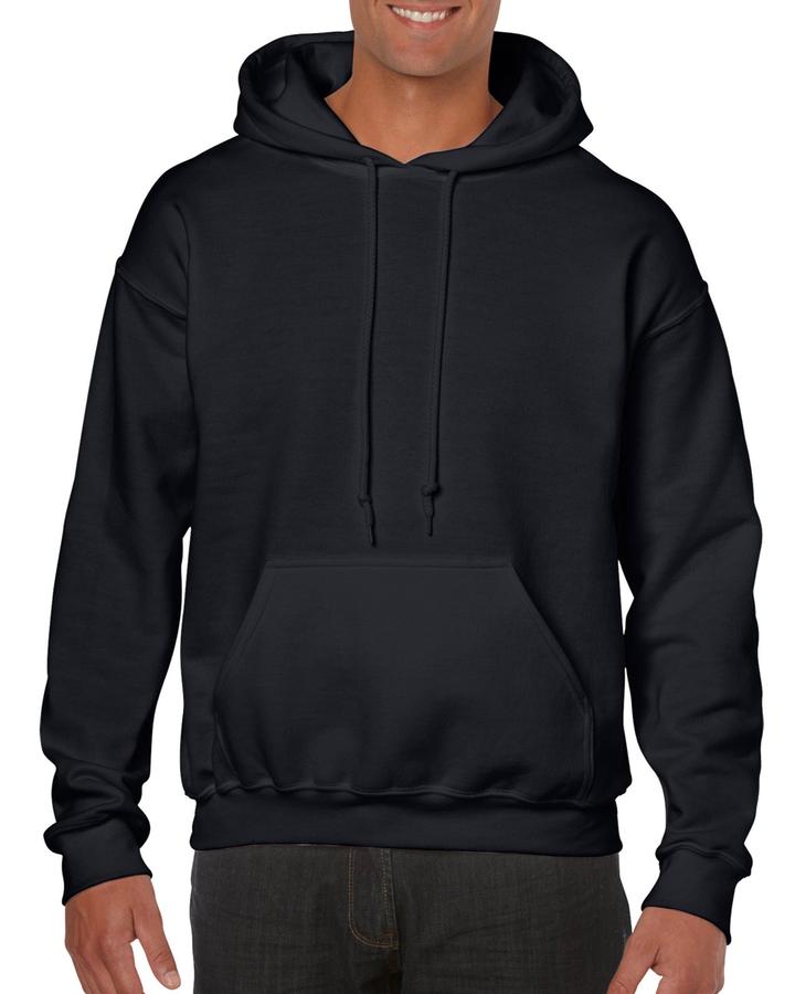 Gildan G18500 Heavy Blend Fleece Hooded Sweatshirt - Classic Fit, Pouch Pocket, Heather Sport Dark Navy